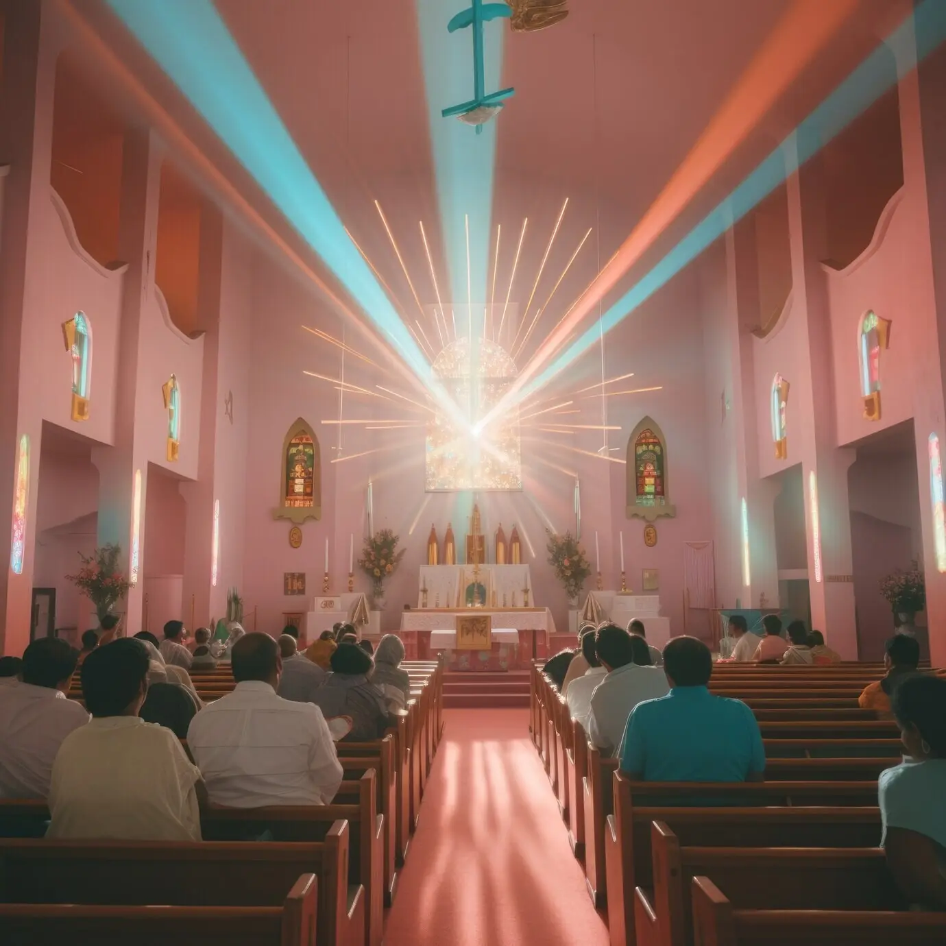 Feier der Karwoche, leuchtende Farben